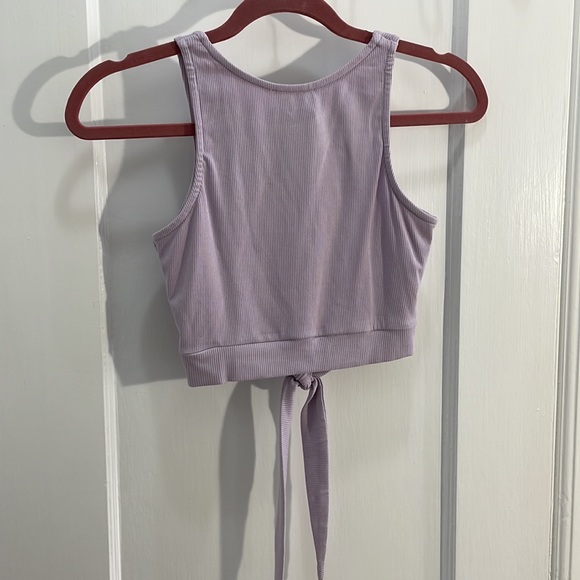 Purple Ribber Crop Top - Picture 2 of 5